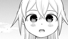 背伸びのアリサちゃん